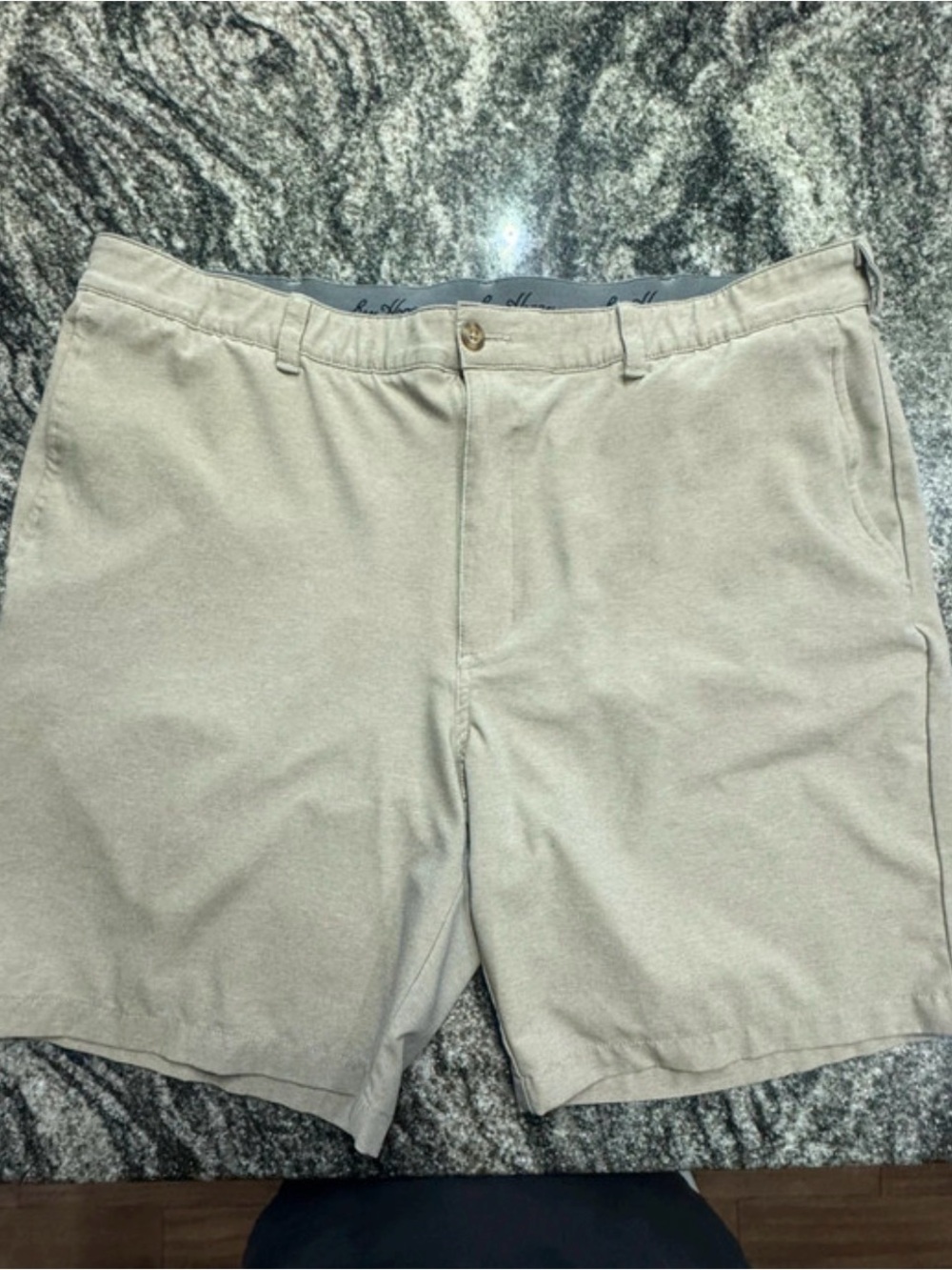 Hogan Men's Light Beige Flat Front Shorts